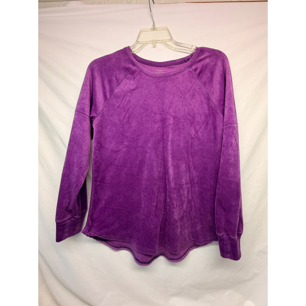 ClimateRight by Cuddl Duds Purple Fleece Raglan Top Thumbholes XL